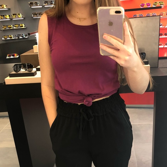 Alternative Tops - Alternative Apparel Burgundy Tank Top